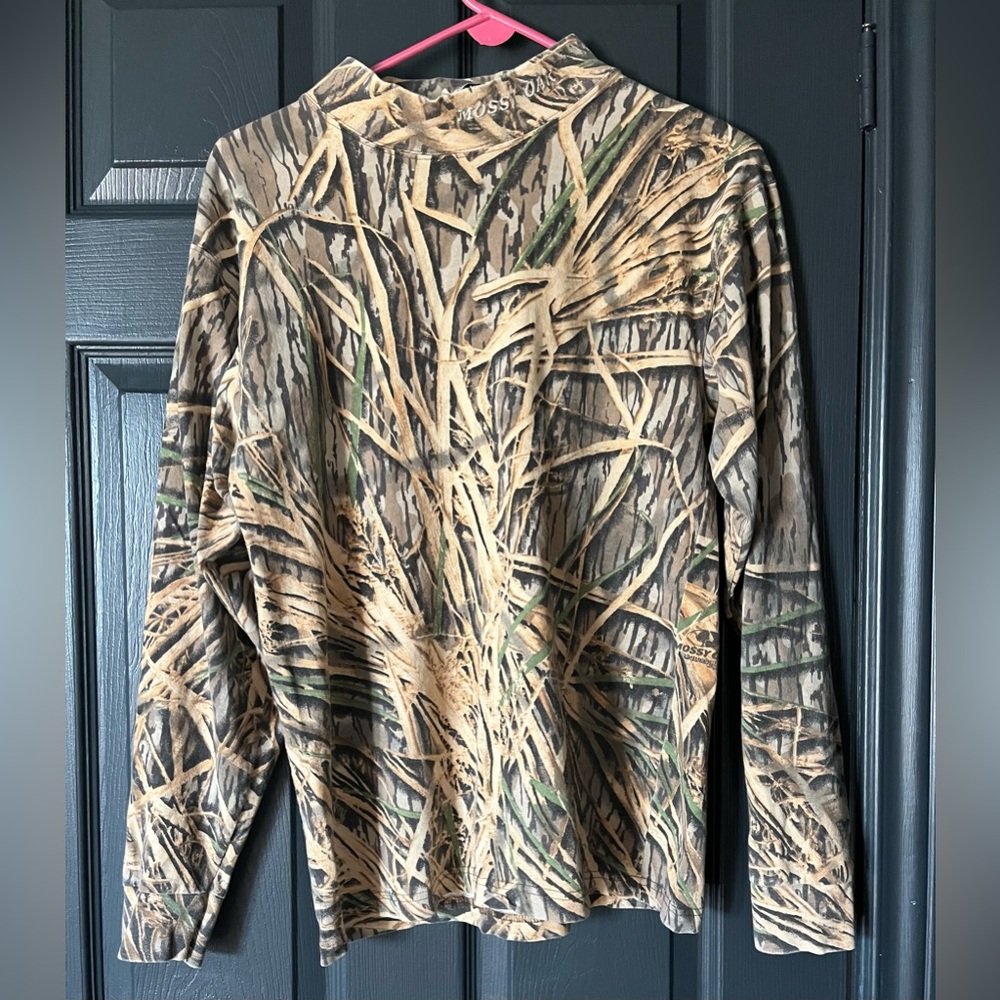 Mossy Oak Men's Long Sleeve Camouflage Pullover - Tan, Brown & Green